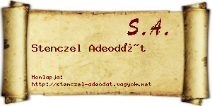 Stenczel Adeodát névjegykártya
